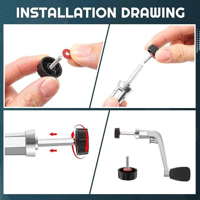 MorningRo Fishing Reel Handle Crank Rotary Knob Power Handles for Spinning Reel Replacement Grip Parts, Middle Size Type 1000-4000