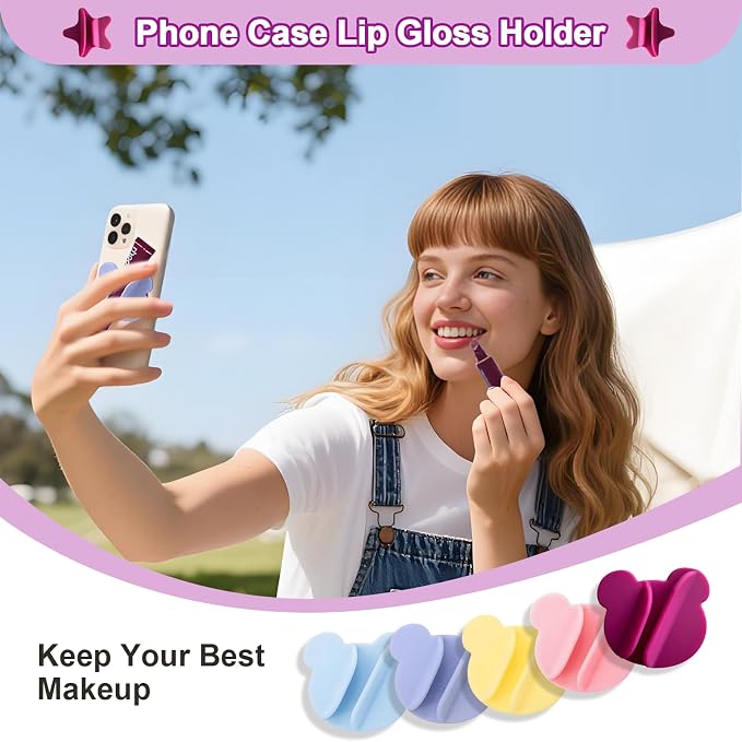 Lip Gloss Phone Case for Lipstick Lip Balm Compatible with All Phone Models Blue