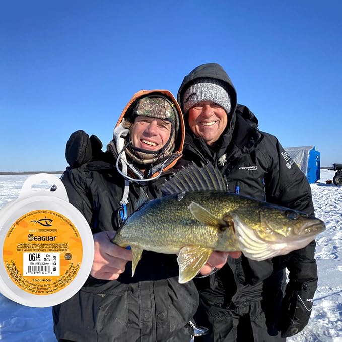 Seaguar IceX 100% Fluorocarbon Fishing Line, Abrasion Resistance, Made for Hard Water