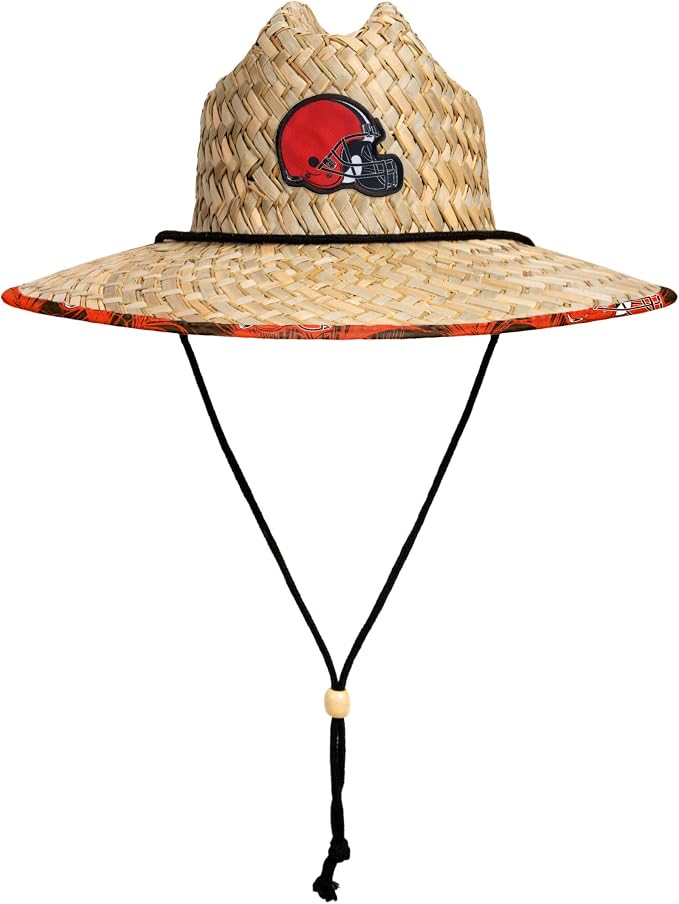 FOCO Men's NCAA College Team Logo Floral Straw Sun Hat