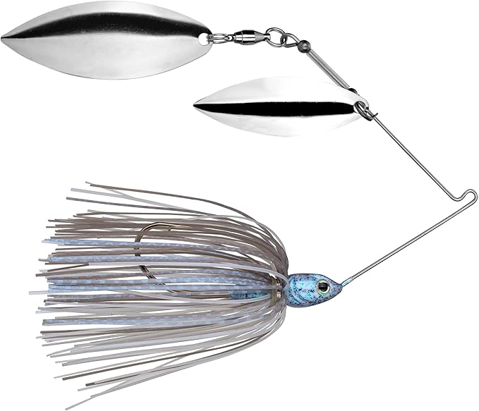 Strike King Tour Grade Spinnerbait Fishing Lure, Weight Forward Design, 3D Eyes, Hand-Tied Skirt