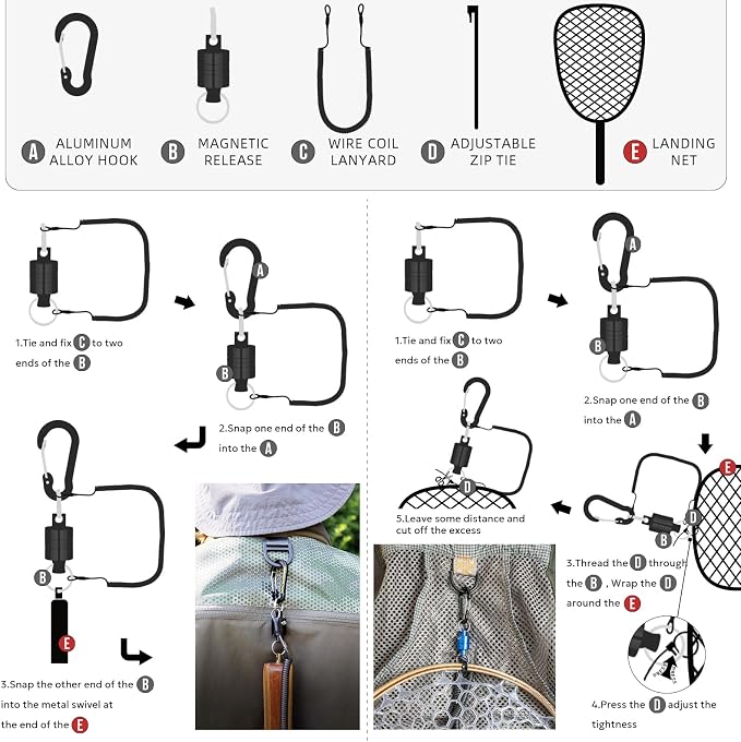SF Fly Fishing Landing Net Soft Rubber Mesh Trout Net Catch and Release Net