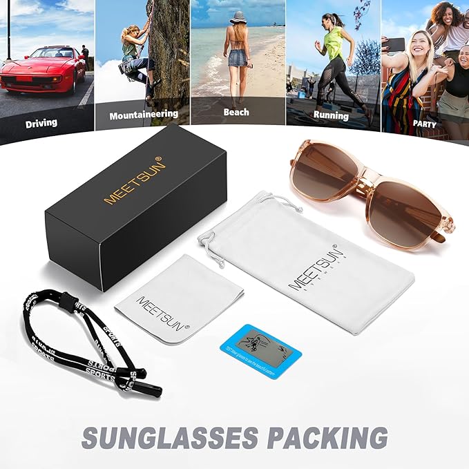 MEETSUN Polarized Sports Sunglasses for Women Men Driving Running Cycling Fishing Sun Glasses UV400 Protection