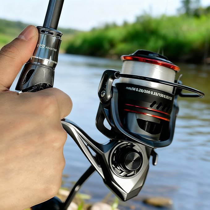 Spinning Reel 20LB Max Smooth Drag Stainless Steel Bearings Oversized Machined Metal Spool for Longer Casts Ultra Smooth Retrieve Lightweight Composite Body Freshwater Saltwater Ice to Surf Fishing