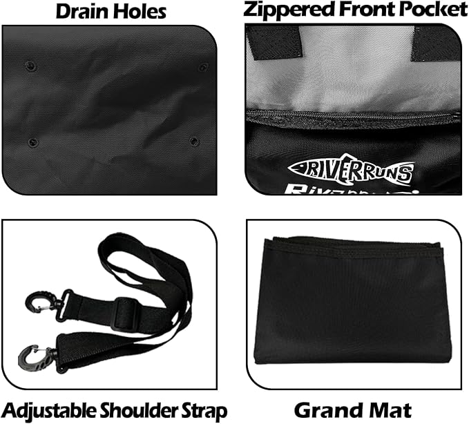 Riverruns Fishing Hunting Wader Bag with Vented Mesh, Waders Boots Bag, Fly Fish Storage Bag for Fishing, Hiking, Camping
