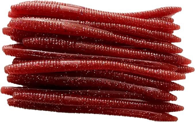 20 Pcs 5" Finesse Trick Worm (Scent, Float) Soft Plastic Bait for Bass Fishing
