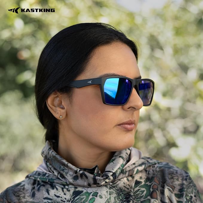 KastKing Beartrap Polarized Sports Fishing Sunglasses, With PuriVex Protective Lens Coating, Square Frame Design, Men Women