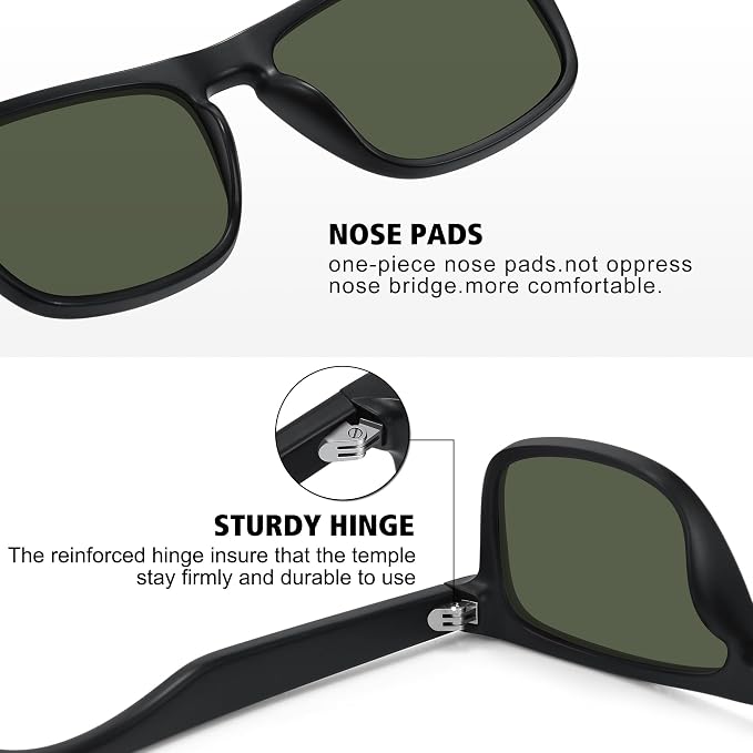 MEETSUN Polarized Sunglasses For Men Women UV Protection Square Frame Sport Fishing Driving Sunglasses