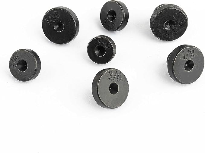 7PCS Double Flare Tool Adapters Set,Brake Line Flaring Tool to Connect 3/16'' 1/4'' 5/16'' 3/8'' 7/16'' 1/2'' 5/8'' Brake Circuits,Universal Flare Tool Car Accessories for Car Truck SUV