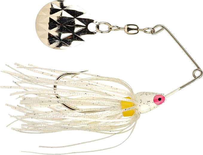 Strike King Mini-King Spinnerbait Fishing Lure, 1/8 oz, Durable Diamond Dust Head