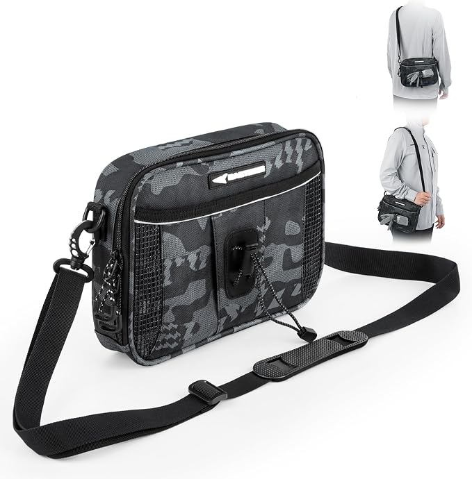KastKing BaitSpace Detachable Bait Binder Tackle Bag – Large Clear Sleeves, Durable 900D Water-resistant Fabric, Soft Plastic Bait Storage For Hooks, Sinkers & Fishing Accessories