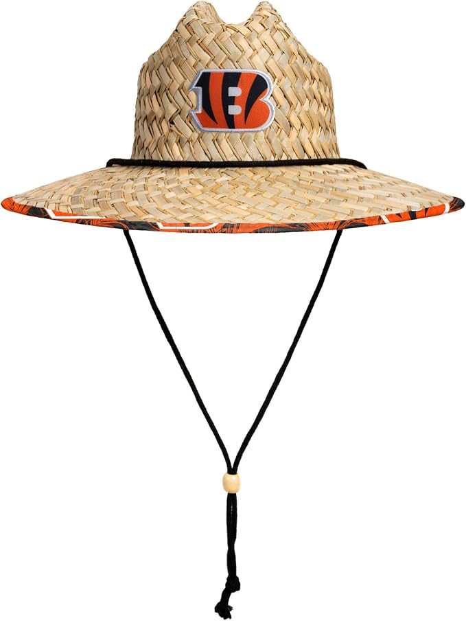 FOCO Men's NCAA College Team Logo Floral Straw Sun Hat