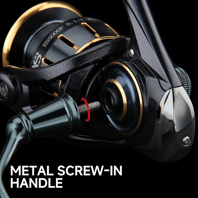 HAUT TON Dolphin Advance Edition Spinning Reel,5.2:1Gear Ratio,22LBS,5+1BB,Backlash Free Bearing,Sealed Drag System,Saltwater,Freshwater Fishing Reels
