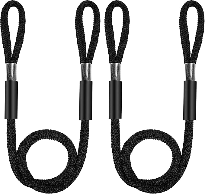 Boat Dock Lines, 3/8" x 6ft Double Braided Nylon Docking Line with Loop, Marine Grade Boats Mooring Rope, Boating Accessories