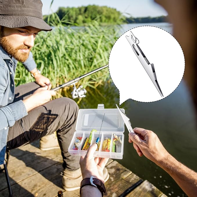 Gisafai 6 Pcs Fishing Line Knot Tyer Tying Tool Quick Tie Nail Knot Tying Tool Fly Fishing Angler Accessories Fly Equipment for Hooks Lures Lines Men
