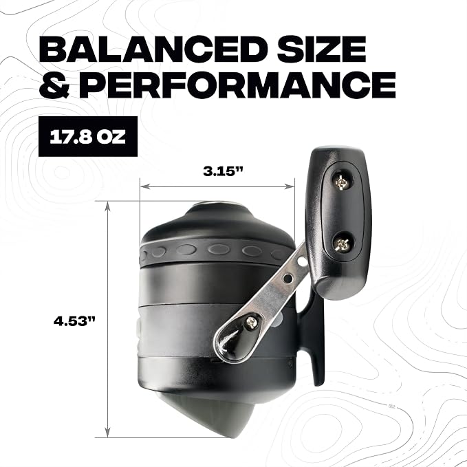 BALLISTA Spincast Bowfishing Reel Slingshot Bow Fishing, Stainless Steel, Left/Right Reversible Handle