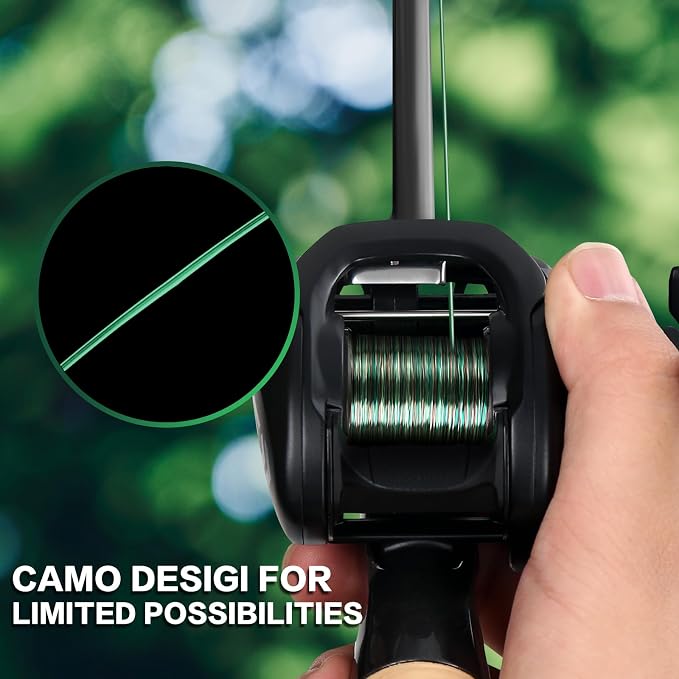 UANTA Monofilament Fishing Line, Superior Abrasion Resistance Mono Line, Ultimate Saltwater Fishing Line Leader Materials, 2025 New Fishing Line Unique Camo Design