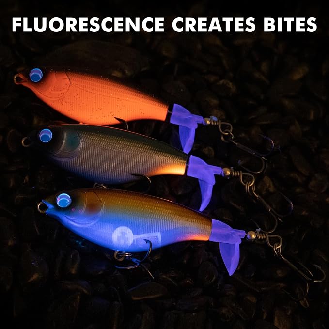 TRUSCEND Popobait Easy Catch Fishing Lures with BKK Hooks, Instant Startup, Longer Cast, Balanced Spray/Sound/Swim, Plopper Topwater Lures for Bass, Trout, Pike, Walleye, Freshwater Saltwater Fishing