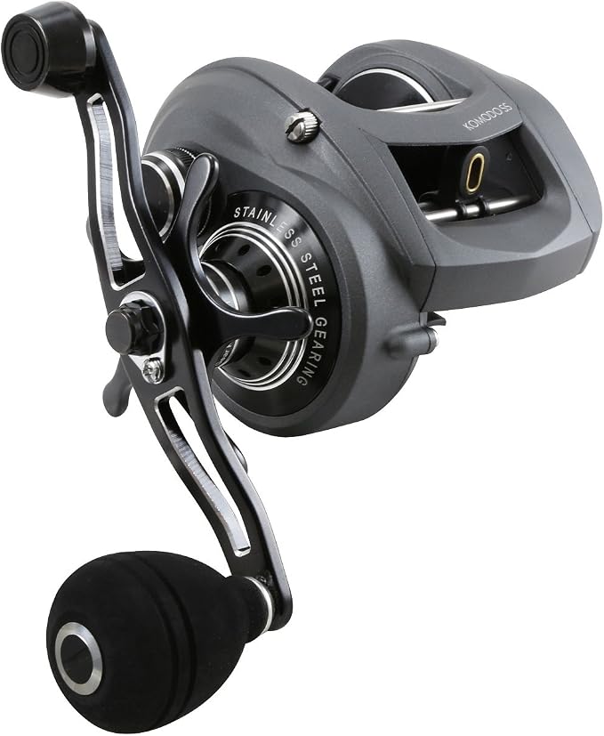 Okuma Komodo SS Large Capacity Aluminum Frame Stainless Steel Gears Low Profile Baitcaster
