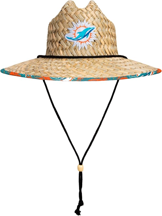 FOCO Men's NCAA College Team Logo Floral Straw Sun Hat