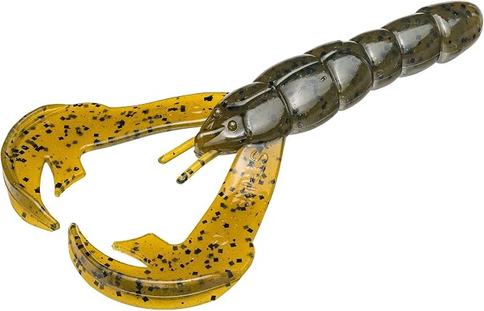 Strike King Rattlin' Rage Craw Soft Bait Fishing Lure, 4", Glass Rattle Chamber