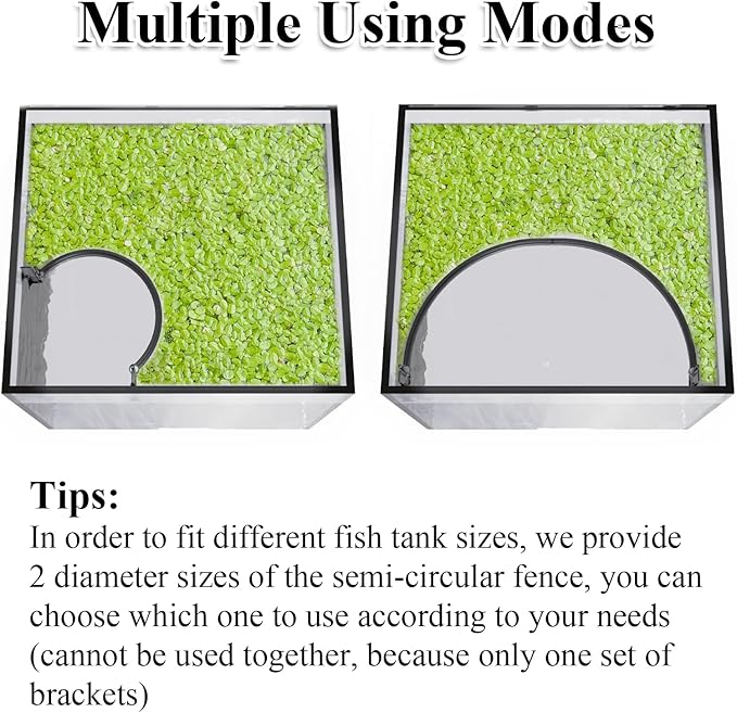 Pryitier Aquarium Floating Plant Barrier, Floating Plant Corral Self Adjusts to Water Level Fish Tank Fence Keeps the Floaters Away from the Filter