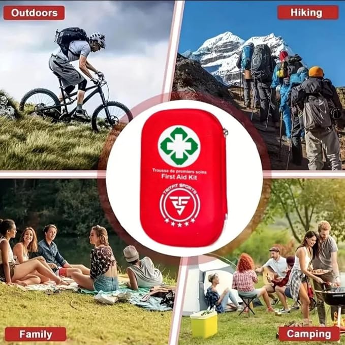First Aid Kit & Survival First aid Kit, Includes 300 Pieces, First aid for Camping, Home, car, All Purpose kit, Emergency First aid kit, for All Activities By TRITFIT Sports