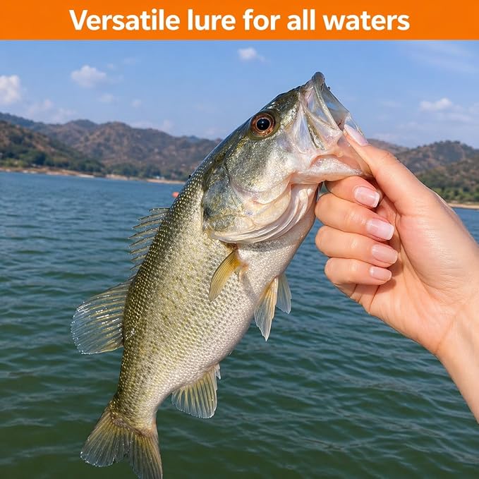 Fake Worms for Fishing – Realistic Soft Plastic Fishing Lures – Artificial Maggots & Waxworms for Panfish, Bluegill Lure Bait
