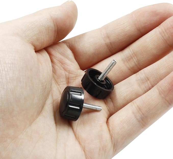 Fishing Reel Handle Screw Caps,Black Fishing Reel Handle Nut, Fishing Spining Reel Knob Screw for Handle Grip