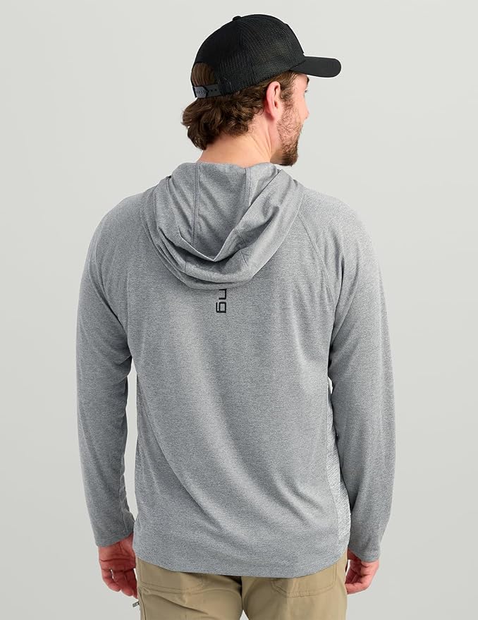 HUK Mens Pursuit Vented Long Sleeve Hoodie, Fishing Shirt with Hood
