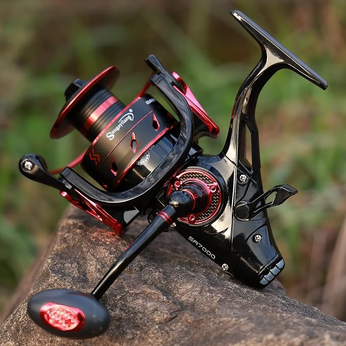 Sougayilang Carp Spinning Reel Carbon Fiber Drag for Fishing Action Bait Feeder Standard Fishing Reel Runner for Freshwater