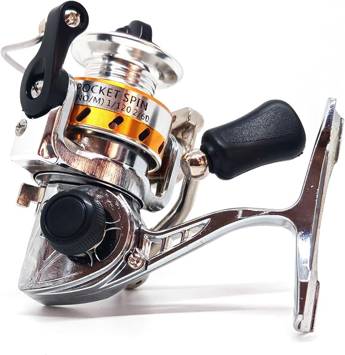 Micro Compact Spinning Reel, Mini 100 Metal Small Fishing Reel for Freshwater and All Season Fishing