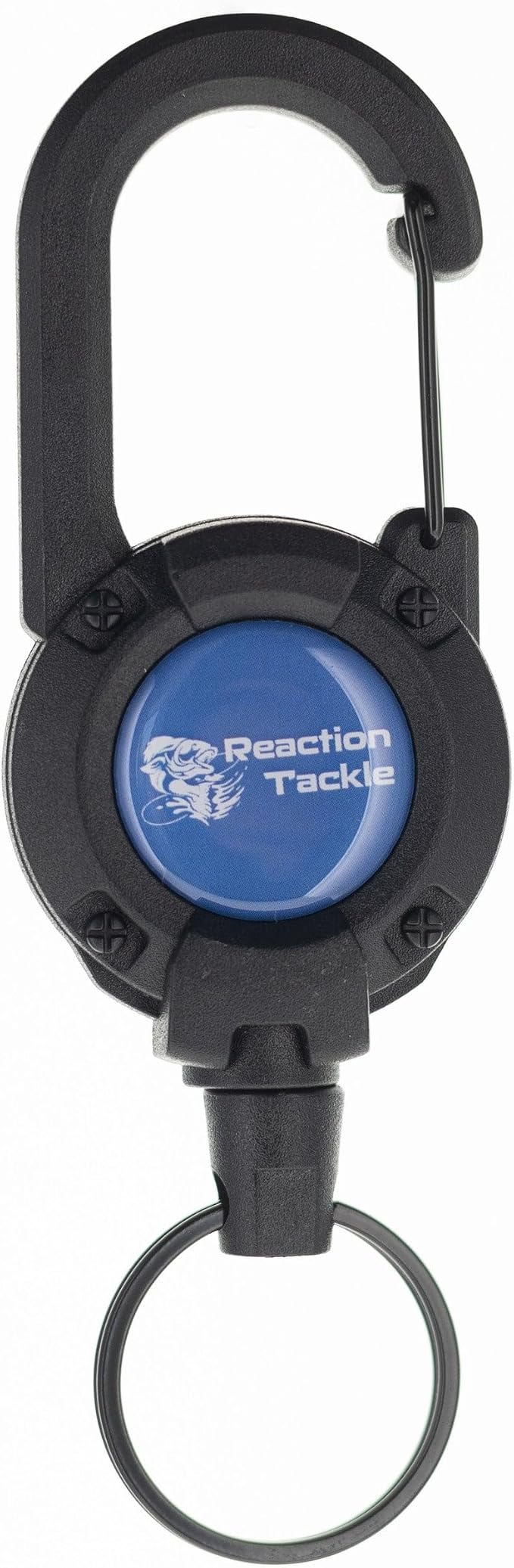 Reaction Tackle Micro Serrated Fishing Scissors with Retractable Lanyard & Carabiner – Precision Braid Cutters, Non-Slip Grip, Corrosion-Resistant Stainless Steel for Freshwater & Saltwater