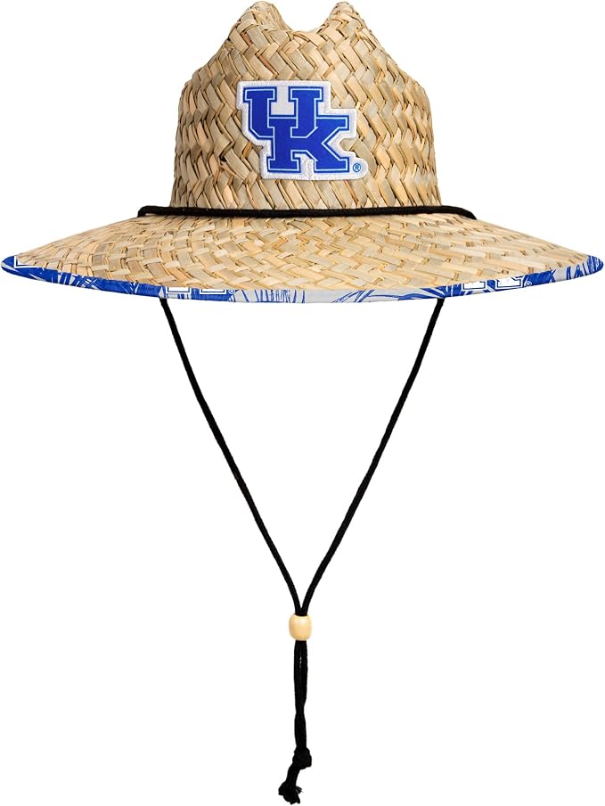 FOCO Men's NCAA College Team Logo Floral Straw Sun Hat