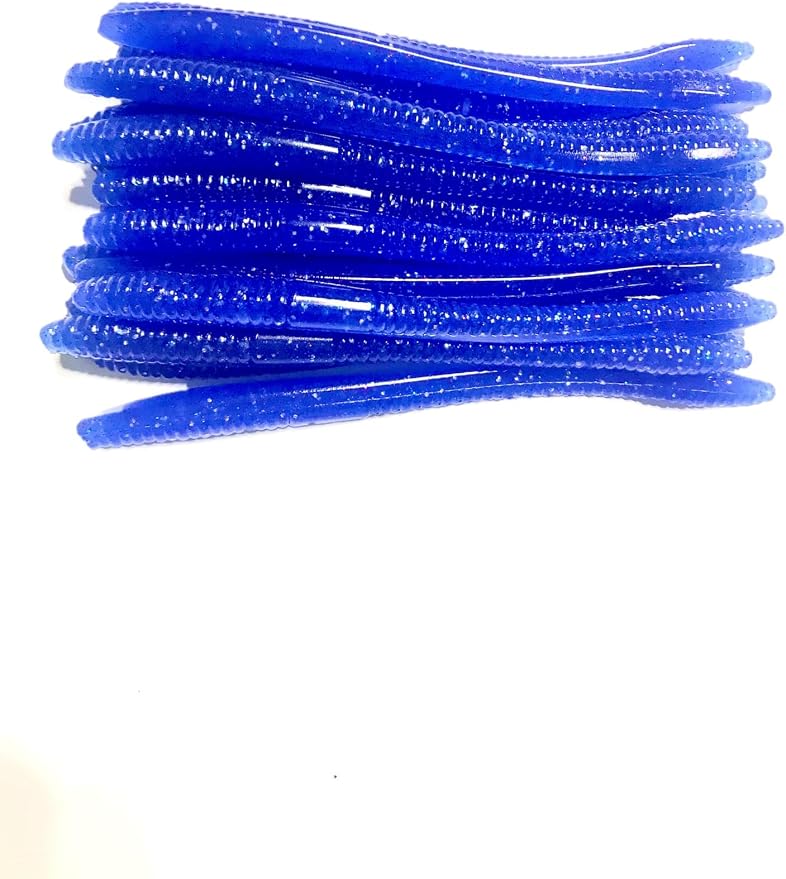 20 Pcs 5" Finesse Trick Worm (Scent, Float) Soft Plastic Bait for Bass Fishing