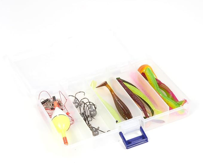 Fishing Kit with Rod, Pre-Spooled Reel, Tackle, Hooks, Zip Carry Case - Camping/Hiking/Kayaking/Boat/RV/Car/Cabin/Cottage