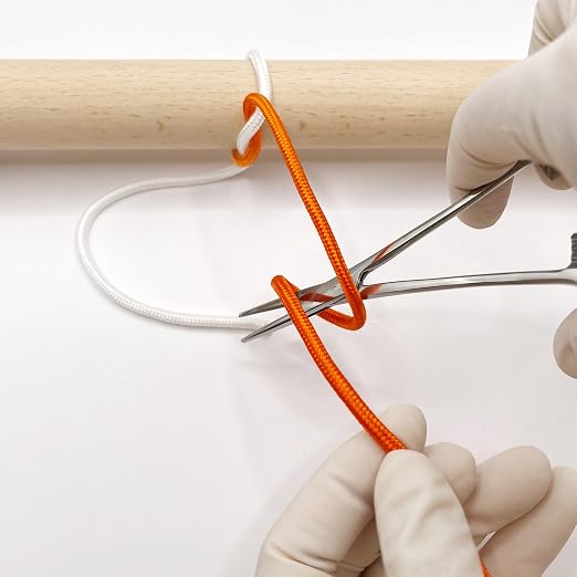 Knot Tying Practice Rope-Two-Color Half Dyed Cord,Simple and Visually Clear Tool for Learning Knot Tying (Ø4mm,Pack of 3)