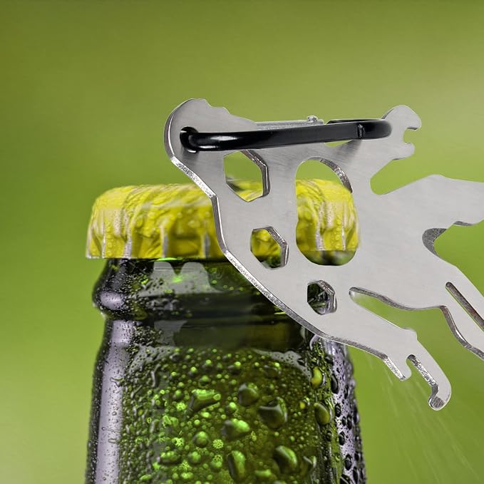 Tool-a-Long Multi-Tool Carabiners for Hiking, Kayaking, Camping, Travel and Outdoor Survival (Beer Bottle Opener Keychain Camping Accessories Gift Ideas Survival Tools Stocking Stuffers for Adults)