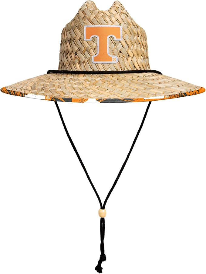 FOCO Men's NCAA College Team Logo Floral Straw Sun Hat