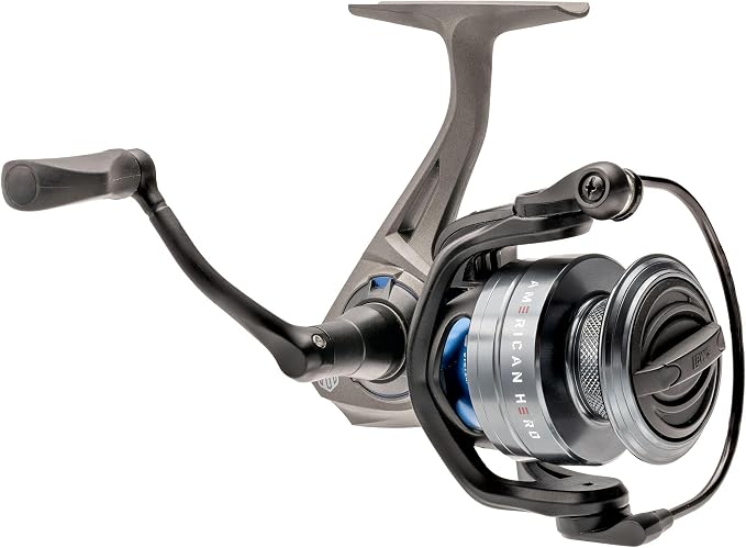 Lew's American Hero Spinning Fishing Reel, 4+1 Bearings, Graphite Frame, Speed Gears, Speed Lube, Multi-Disc Drag