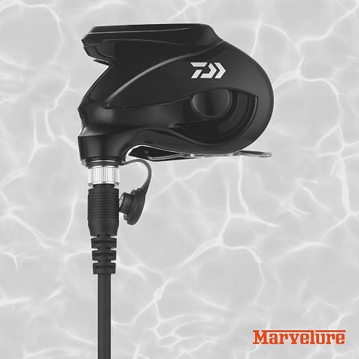 Power Cord Cable 10 FT (300 CM) Compatible for Daiwa Tanacom Seaborg Leobritz, Shimano Plays BeastMaster ForceMaster Electric Fishing Reels (Black (1 Pc) + Red (1 Pc))