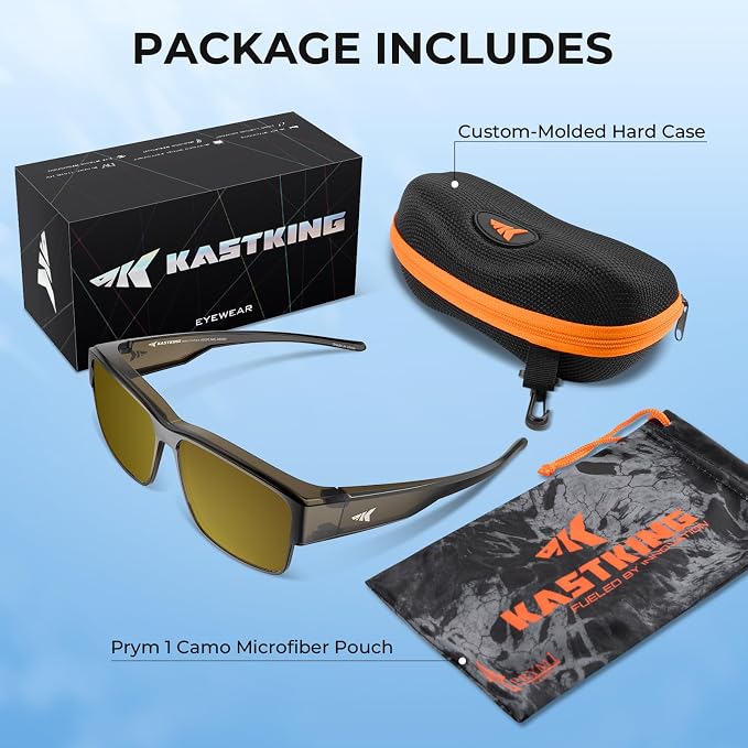 KastKing Molino Fit-Over Polarized Sunglasses,UV400 Protection Ultralight Wraparound Fishing Sports Sunglasses, TAC Lenses