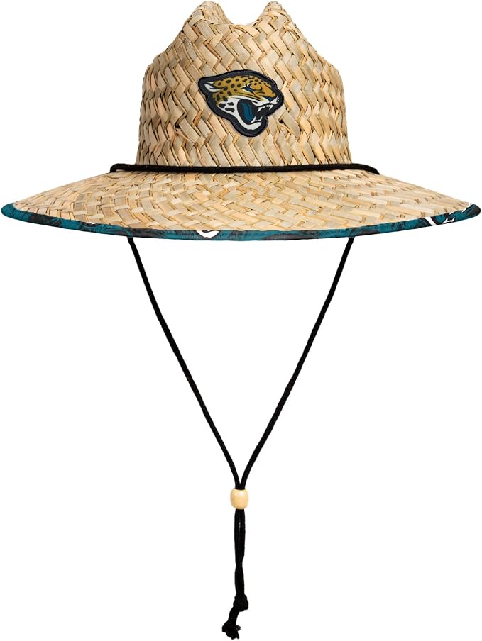 FOCO Men's NCAA College Team Logo Floral Straw Sun Hat