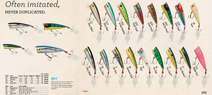 Rebel Lures Pop-R Topwater Popper Fishing Lure