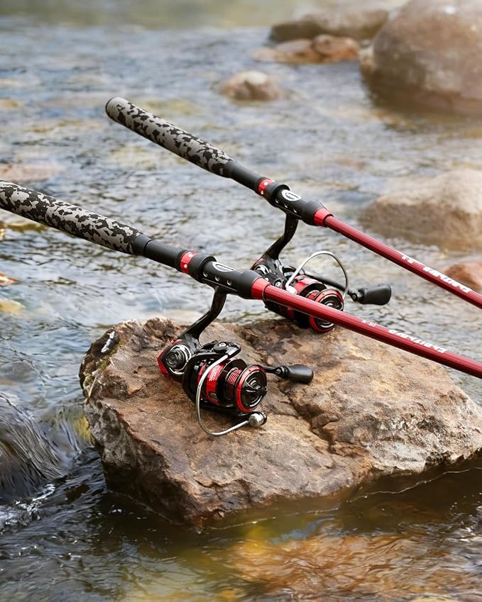 Ghosthorn Fishing Rod and Reel Combo Collapsible Fishing Pole Telescopic Fishing Rod Combo Travel Portable Fishing Set Carbon Fiber with Carrier Bag for Saltwater Freshwater