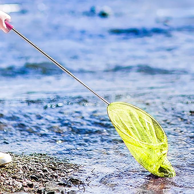 Coopay 5 Pack Telescopic Butterfly Nets Catching Insects Bugs Fishing Nets Great Outdoor Tools for Playing - Extendable 33 Inch, Colorful Outdoor Tools for Catching Fish Insect Ladybird (Multicolor)