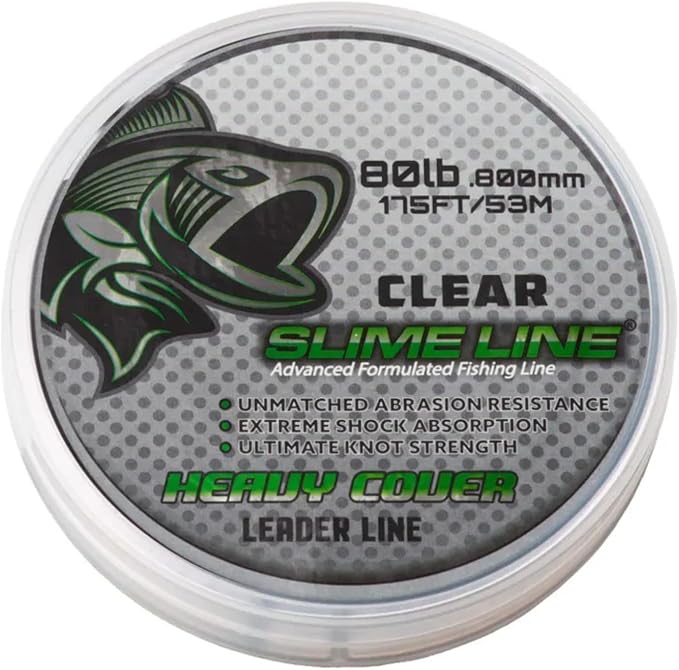 Catch The Fever Slime Line Heavy Cover Leader Line – High-Strength Co-Polymer Fishing Line with Abrasion Resistance, Shock Absorption, and Long-Lasting Durability