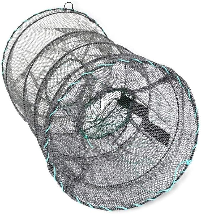 Fishing Bait Trap,2 Packs Crab Trap Minnow Trap Crawfish Trap Lobster Shrimp Collapsible Cast Net Fishing Nets Portable Folded Fishing Accessories,12.6X20.1inches