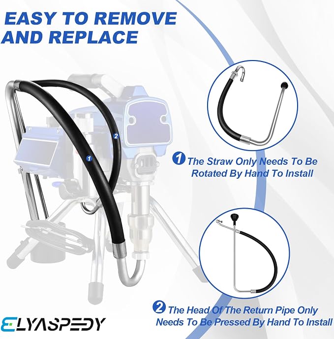 2026 New Stainless Steel Suction Hose and Reflux Line Sets,Compatible With Graco 390 395 490 495 595 And Tongshan T300 500 Airless Spraying/Line Painting Machine,Airless Paint Sprayer Accessories