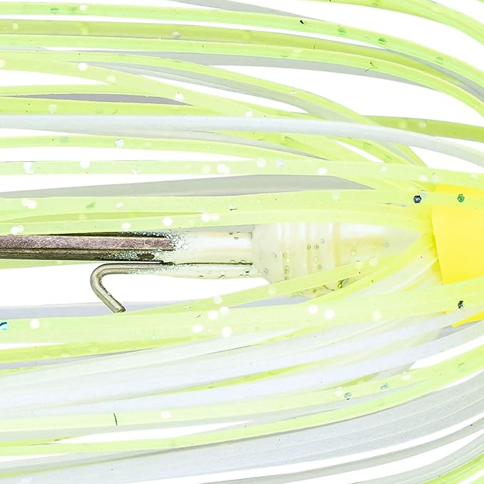 Strike King Thunder Cricket Fishing Lure, Vibrating Swim Jig, Silver Blade, 4/0 Jungle-Style Flipping Hook